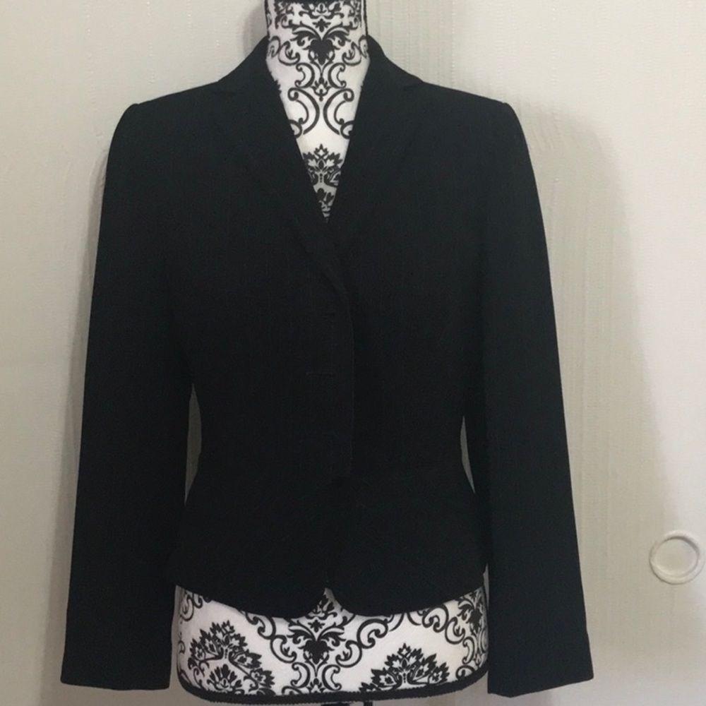 Loft 4P black pinstriped blazer